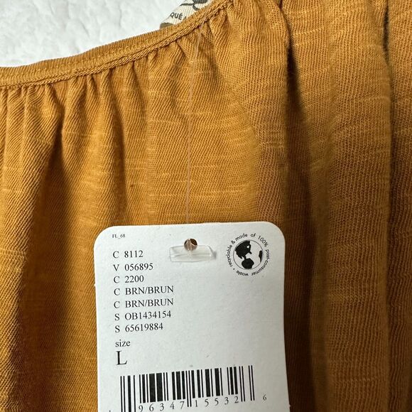 Free People We The Free Spring Break One Shoulder Top Size L Boho Flowy Oversize - Picture 7 of 14